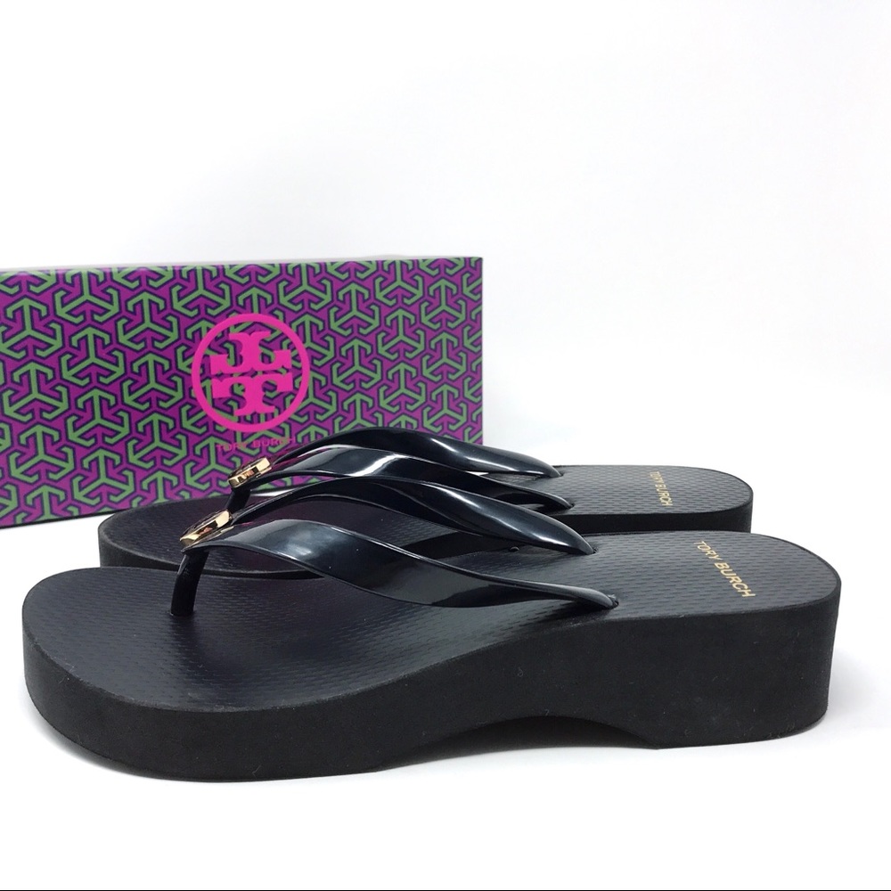 Tory Burch Cutout Wedge Flip Flop